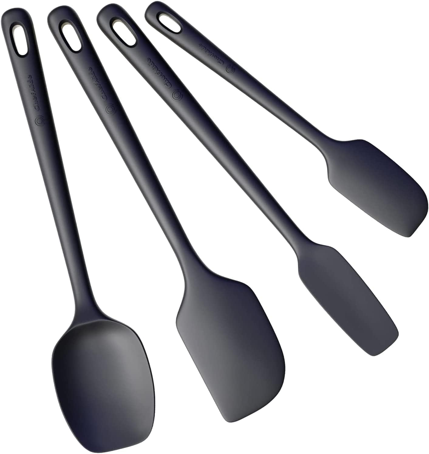 5 Pieces Silicone Spatula Set, Food Grade Rubber Spatula, Upgrade Strong Handle with Ergonomic Grip, Heat Resistant Up to 600°F for Nonstick Cookware, Cooking